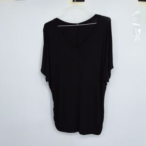 Made By Johnny Xxl Black V-Neck Women's Tee